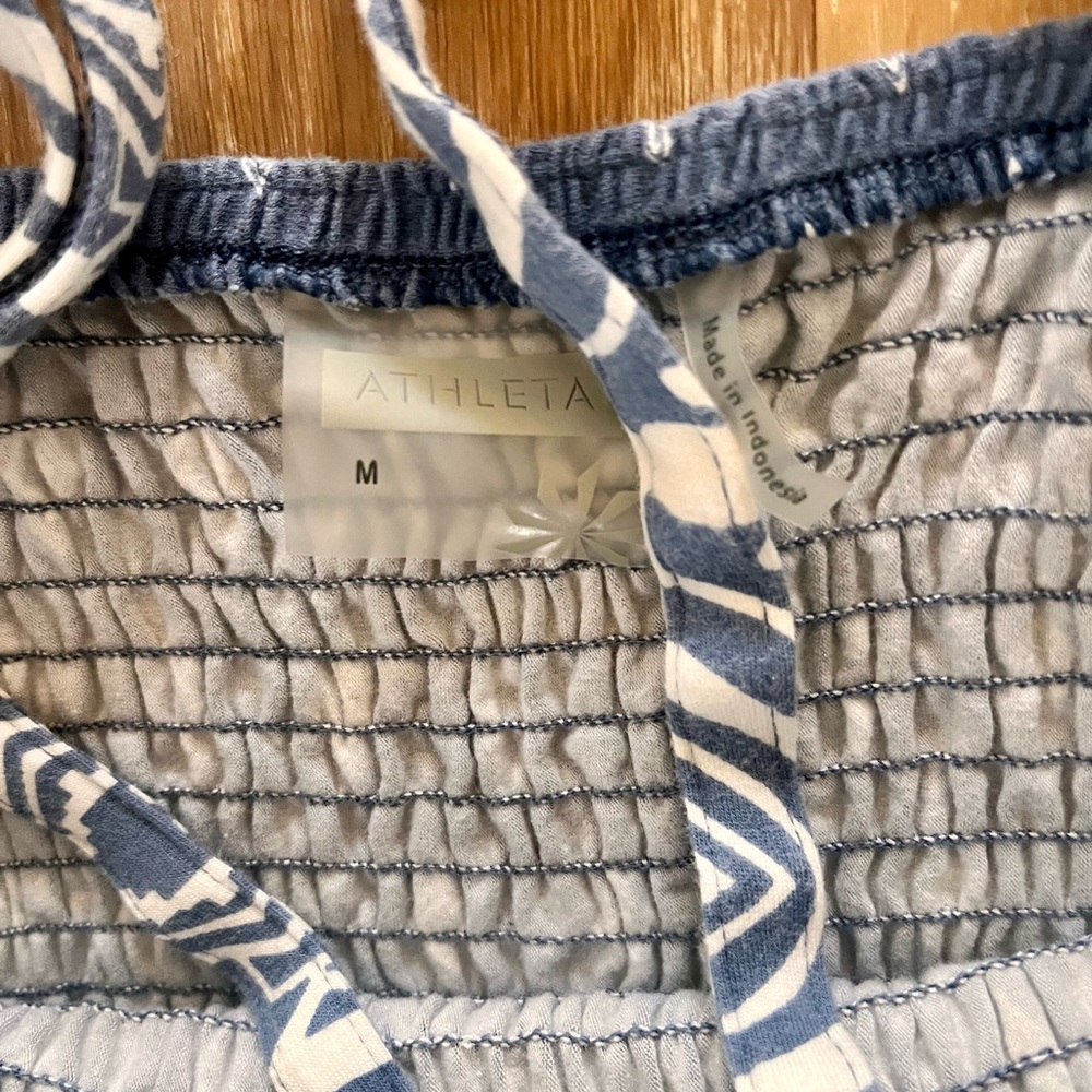 Athleta blue and white printed midi sundress - Picture 6 of 7